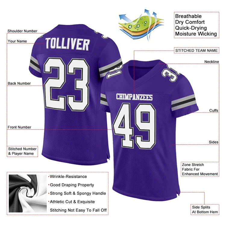 Custom America Rugby Jersey Sportswear Sublimation 100%Polyester Design American Football Uniform